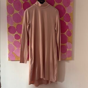 💗 DRESS: Conscious Cotton Pale Pink/Peach Long Sleeve Dress - NWOT 💗